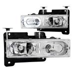 ANZO 1988-1998 Chevrolet C1500 Crystal Headlights Chrome w/, Ophalen of Verzenden, Nieuw