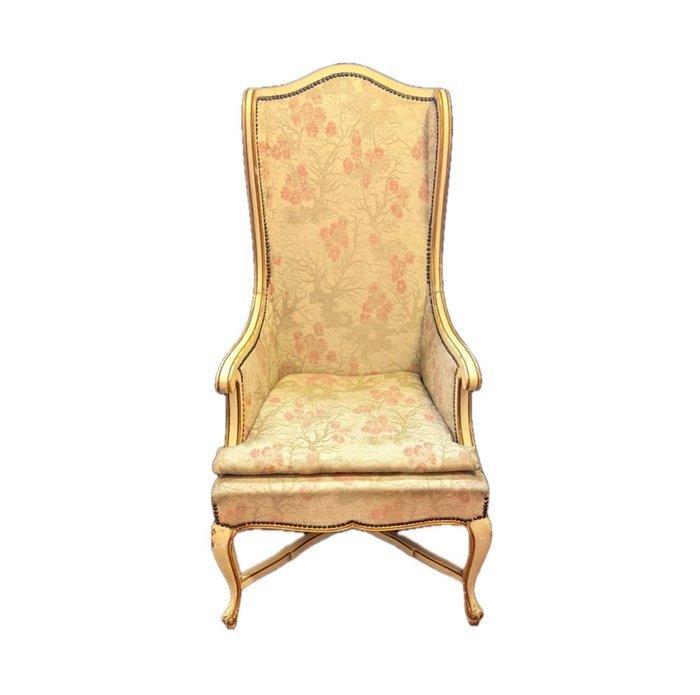 Fauteuil - Luis XVI bloemendecoratie - Hout, Textiel, Huis en Inrichting, Overige Huis en Inrichting