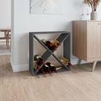 vidaXL Wijnkast 62x25x62 cm massief grenenhout grijs, Huis en Inrichting, Verzenden, Nieuw