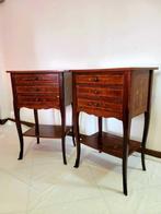 Nachtkastje (2) - Hout - Tweede nachtkastjes - bijzettafels, Antiek en Kunst