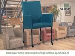 Leren eetkamerstoel Comfort met wieltjes en armleuning -, Huis en Inrichting, Stoelen, Overige kleuren, Nieuw, Leer, Ophalen of Verzenden