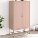 vidaXL buffetkast 68,5x38,5x123,5 cm staal roze, Huis en Inrichting, Kasten | Buffetkasten, Verzenden, 100 tot 150 cm, Nieuw, 50 tot 100 cm