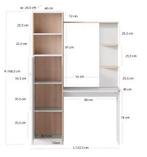 Ruim Werkbureau 123,5×45×168,5 cm – Bureau met Opbergkast en, Huis en Inrichting, Kasten | Computermeubels, Verzenden, Nieuw