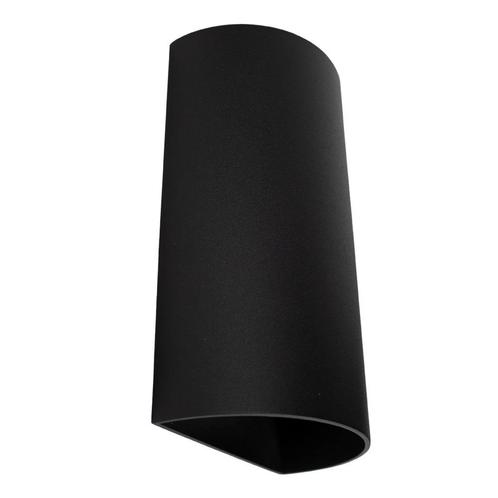Moderne wandlamp zwart Rond GU10 Up en Down light Hera, Huis en Inrichting, Lampen | Wandlampen, Metaal, Ophalen of Verzenden