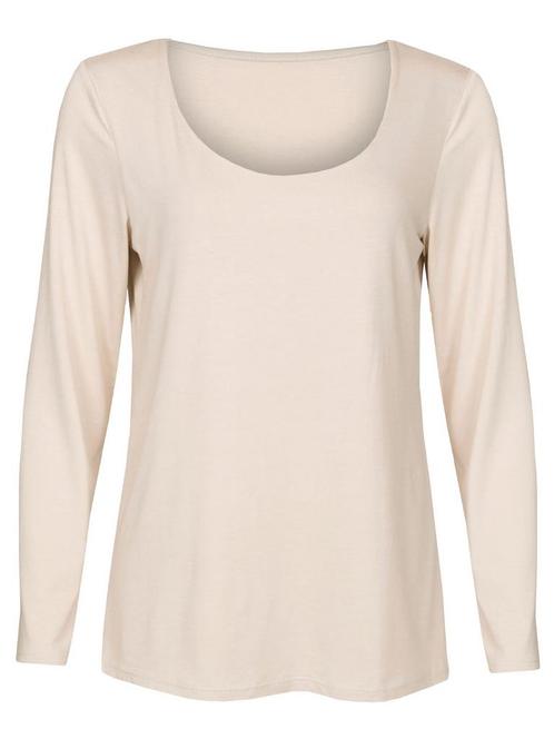 Shirt Viscose Beige, basic damestop, Kleding | Dames, Tops, Verzenden