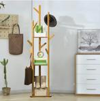 Bamboe Kapstokstandaard met 9 Haken en 3 Planken –Vrijstaand, Kleding | Dames, Kledingrekken, Verzenden, Nieuw