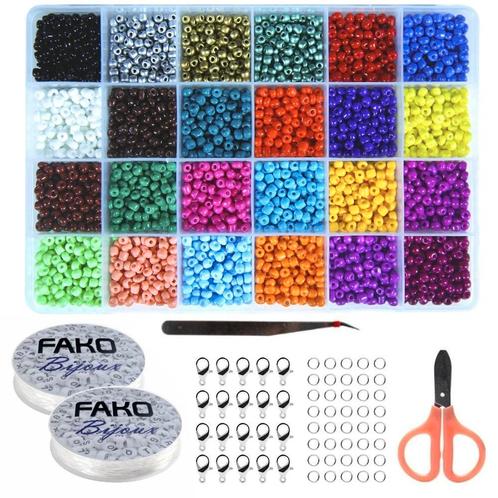 Fako Bijoux® - DIY Kralen Set DLX - Glas Zaad Kralen -, Hobby en Vrije tijd, Kralen en Sieraden maken, Verzenden