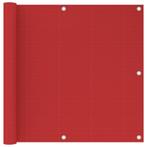 vidaXL Balkonscherm 90x300 cm HDPE rood, Verzenden, Nieuw