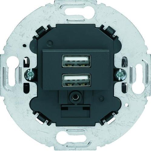 Hager Berker 230V USB Oplaadcontactdoos 2 Gang 3.0A S1930, Doe-het-zelf en Verbouw, Elektra en Kabels, Overige typen, Nieuw, Verzenden