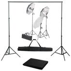 vidaXL Fotostudioset met verlichtingsset en achtergrond, Verzenden, Nieuw