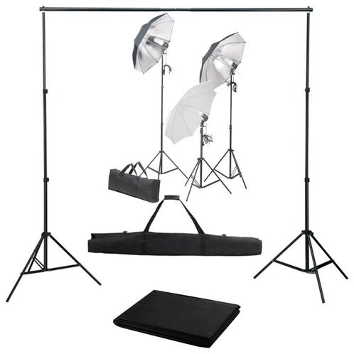 vidaXL Fotostudioset met verlichtingsset en achtergrond, Audio, Tv en Foto, Fotografie | Fotostudio en Toebehoren, Nieuw, Verzenden