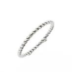 Witgouden gedraaide aanschuifring (gouden ring), Sieraden, Tassen en Uiterlijk, Ringen, Gebruikt, Overige kleuren, Ophalen of Verzenden