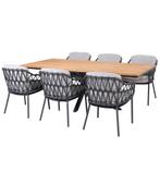 Minerva Calpi dining tuinset 220x95xH75cm 7 delig 4 Seasons, Ophalen of Verzenden, Nieuw
