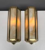 Wandlamp (2) - Opaline glas - Twee Art Deco stijl wandlampen