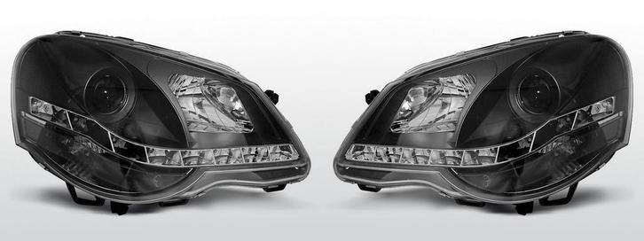 Koplampen LED DRL | Volkswagen Polo 9N3 2005-2009 | met vers, Auto-onderdelen, Verlichting, Nieuw, Volkswagen, Verzenden