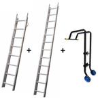 SOLIDE| DAKLADDER SET| 2 + 3 METER, Doe-het-zelf en Verbouw, Ladders en Trappen, Nieuw, Ladder, Ophalen of Verzenden, 4 meter of meer