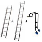 SOLIDE| DAKLADDER SET| 2 + 3 METER, Doe-het-zelf en Verbouw, Nieuw, Ladder, Ophalen of Verzenden, 4 meter of meer