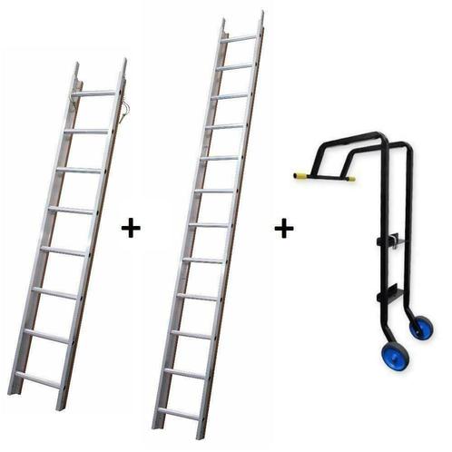 SOLIDE | Dakladder set | 2 + 3 Meter, Doe-het-zelf en Verbouw, Ladders en Trappen, Ladder, Nieuw, 4 meter of meer, Ophalen of Verzenden