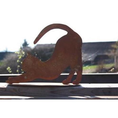 Deco kat Mimi strekt zich uit | op grondplaat | Patina tui, Huis en Inrichting, Woonaccessoires | Wanddecoraties, Nieuw, Verzenden