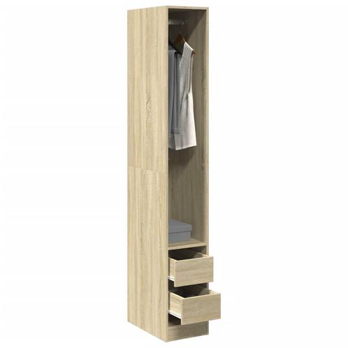 vidaXL Kledingkast 30x50x200 cm bewerkt hout sonoma, Huis en Inrichting, Kasten | Kledingkasten, Nieuw, Verzenden
