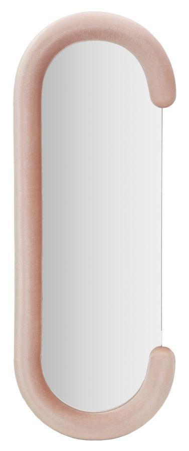 WANDSPIEGEL CHANTAL ROZE FLUWEEL CM 60X7X160, Huis en Inrichting, Woonaccessoires | Spiegels, Ophalen of Verzenden