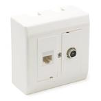 RJ45 wandcontactdoos | Technetix, Verzenden, Nieuw