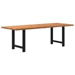 vidaXL Eettafel rechthoekig 240x90x74 cm massief eikenhout, Huis en Inrichting, Verzenden, Nieuw