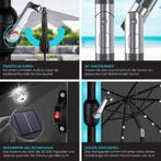 KESSER® Parasol LED Solar Stokparasol met Zwengel Incl. 2in1, Verzenden, Nieuw