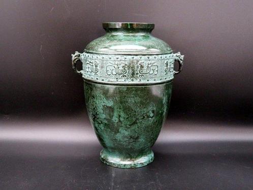 Japanese Takaoka Douki () - Vaas - Brons - Takaoka, Antiek en Kunst, Curiosa en Brocante