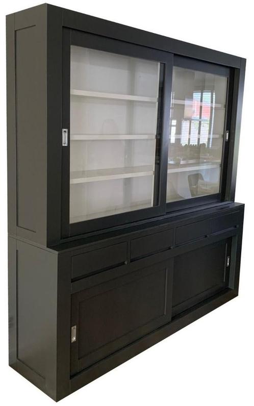 Buffetkast antraciet design 220cm, Huis en Inrichting, Kasten | Buffetkasten, Ophalen of Verzenden