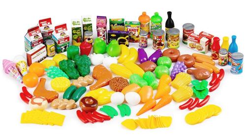 Boodschappen voedsel speelset 120-delig – Winkel accessoir, Kinderen en Baby's, Speelgoed | Educatief en Creatief, Nieuw, Ophalen of Verzenden