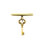 Gouden broche met vintage skeleton sleutel (unieke broche), Goud, Gebruikt, Ophalen of Verzenden, Overige kleuren