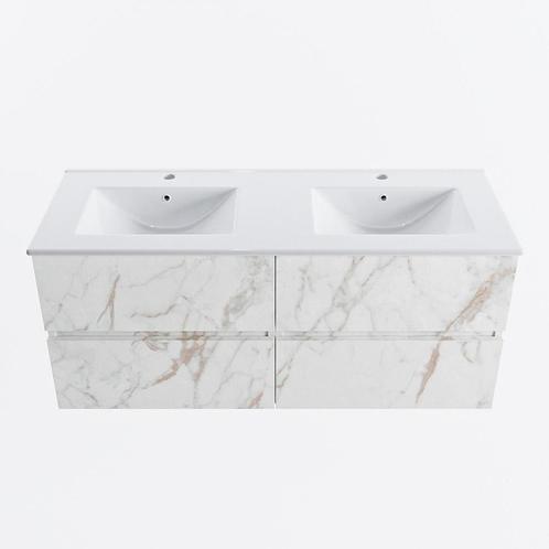 MONDIAZ VICA 120cm badmeubel onderkast Carrara 4 lades., Doe-het-zelf en Verbouw, Sanitair, Bad, Nieuw, Ophalen of Verzenden
