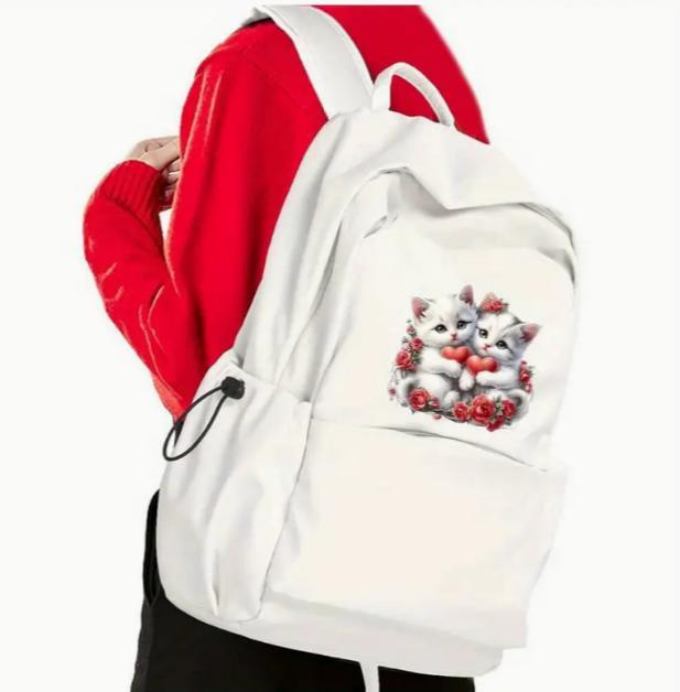 Heat-Transfer - Twee witte katjes - maak je eigen product, Hobby en Vrije tijd, Overige Hobby en Vrije tijd, Verzenden