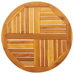Massief Acacia Tafelblad Ã70cm | OP = OP | 60%, Huis en Inrichting, Rustiek, Rond, Nieuw, Ophalen of Verzenden