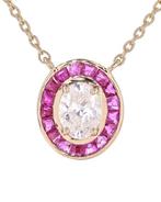 Halsketting - 14 karaat Geel goud - 1.26ct. tw. Diamant, Nieuw