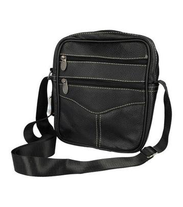 Crossbody Tas Leder Zwart