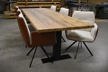 6 Danillo draaibare eetkamerstoelen memory stand leer / stof beschikbaar voor biedingen
