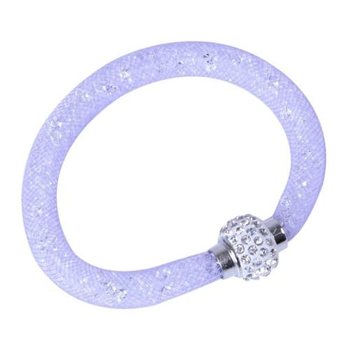 Fako Bijoux® - Armband - Sterrenstof Disco Dots - Paars/Wit, Sieraden, Tassen en Uiterlijk, Armbanden, Verzenden