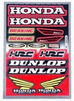 Stickerset sponsor Dunlop Honda hrc universeel rood Falko, Nieuw, Honda, Ophalen of Verzenden