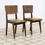 Paar Mid-century Stoelen met Lichtbruin Vinyl Zitting, Huis en Inrichting, Stoelen, Ophalen of Verzenden, Nieuw