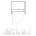 Nisdeur | BWS | Marip | 6mm | 80x190 cm | Mat Chroom, Ophalen of Verzenden, Nieuw