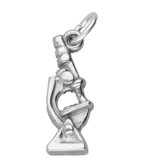 Zilveren Microscoop kettinghanger, Sieraden, Tassen en Uiterlijk, Kettinghangers, Verzenden