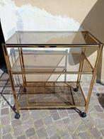 Serveerwagen - Verguld messing, Kristal - Verguld brons met, Antiek en Kunst
