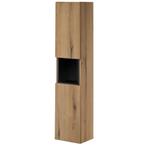 Kolomkast Newport 140x30x25 cm eikenkleurig en zwart [en.cas, Verzenden, Nieuw