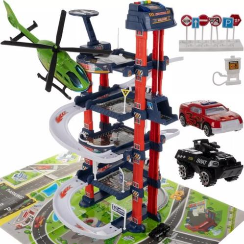 Kruzzel Speelgoedgarage - 4 Verdiepingen - Inclusief Lift..., Kinderen en Baby's, Speelgoed | Overig, Nieuw, Ophalen of Verzenden