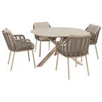 Prado Puglia dining tuinset 130xH75 cm 5 delig keramiek, Tuin en Terras, Ophalen of Verzenden, Nieuw