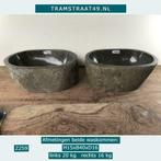 Riviersteen waskom sets, combi wasbakken uit natuursteen, Doe-het-zelf en Verbouw, Ophalen of Verzenden, Nieuw, Steen, Wastafel