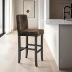 Barkruk van kunstleer - oud bruin, Set van 2, Verzenden, Nieuw