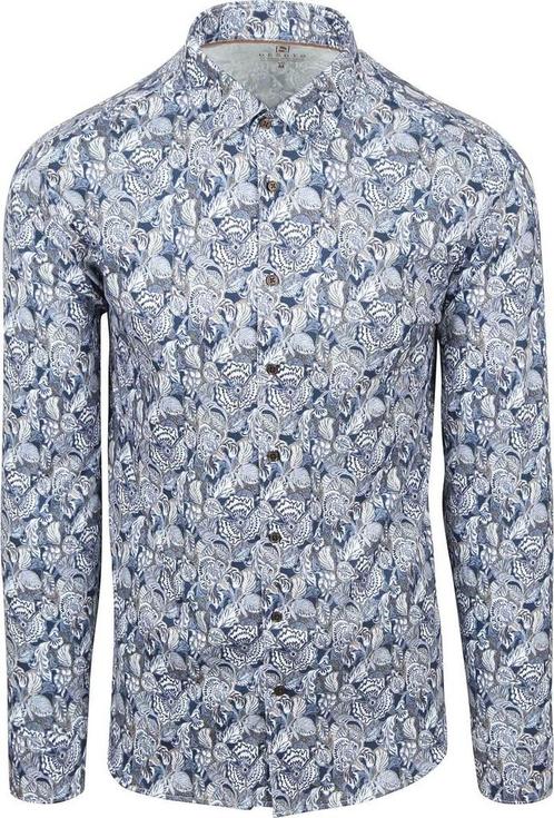 Desoto Overhemd Print Bloem Blauw maat L Heren, Kleding | Heren, Overhemden, Blauw, Nieuw, Verzenden